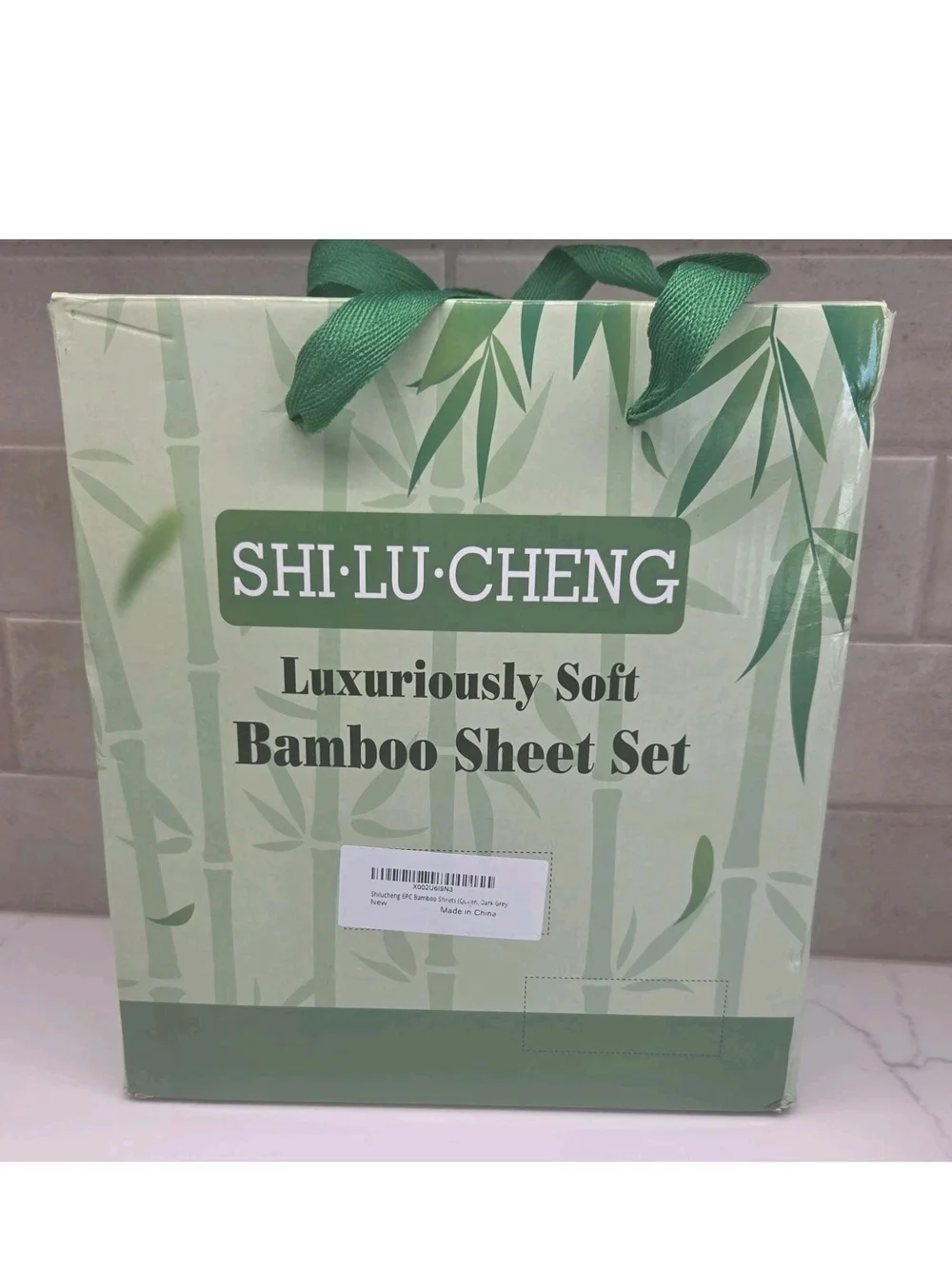 Shilucheng 5 Piece Bamboo Queen Sheets Set Dark Gray New In Box